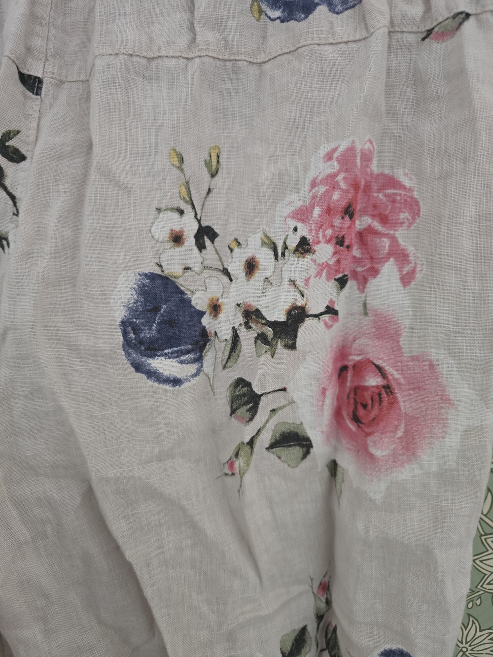 Belle France Floral Linen Pants - Picture 6 of 8